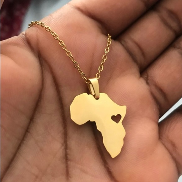 Jewelry - iHeart Africa Gold Necklace